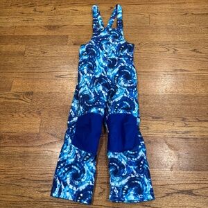 Used - Tie Dye Kids Iron Knee Insulated Winter Snow Bib, Size M(8)